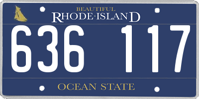 RI license plate 636117
