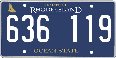 RI license plate 636119