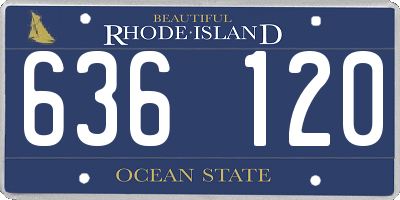 RI license plate 636120