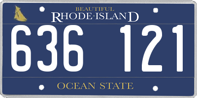 RI license plate 636121