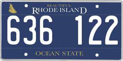 RI license plate 636122
