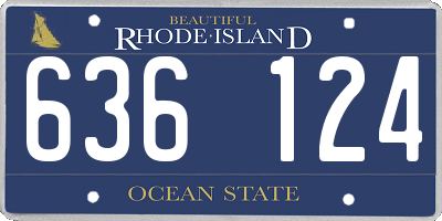 RI license plate 636124