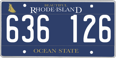 RI license plate 636126
