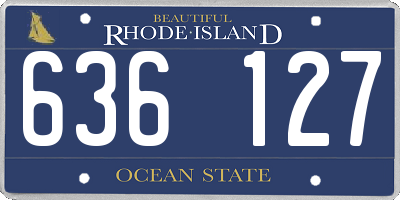 RI license plate 636127