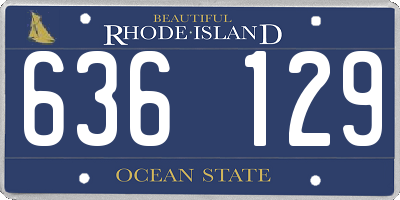 RI license plate 636129