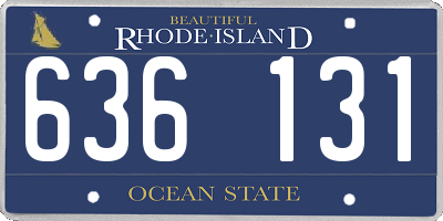 RI license plate 636131
