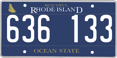 RI license plate 636133