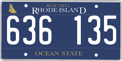 RI license plate 636135