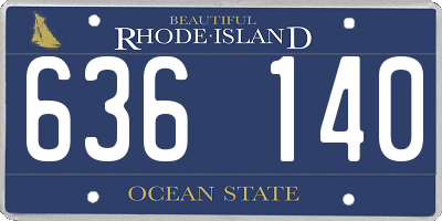 RI license plate 636140