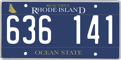 RI license plate 636141