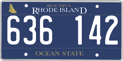 RI license plate 636142
