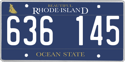 RI license plate 636145