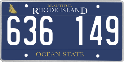 RI license plate 636149