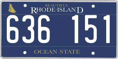 RI license plate 636151