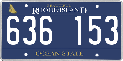 RI license plate 636153