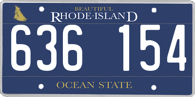 RI license plate 636154