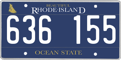 RI license plate 636155