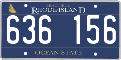 RI license plate 636156