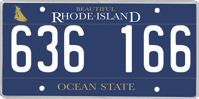 RI license plate 636166
