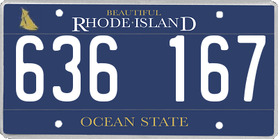 RI license plate 636167
