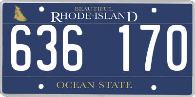 RI license plate 636170