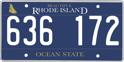 RI license plate 636172