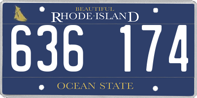 RI license plate 636174