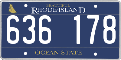 RI license plate 636178