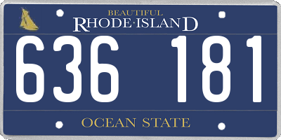 RI license plate 636181