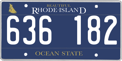 RI license plate 636182
