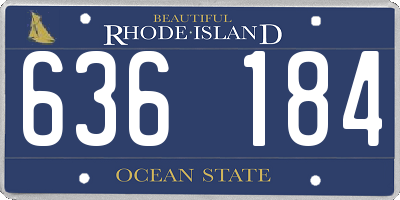 RI license plate 636184
