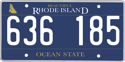 RI license plate 636185