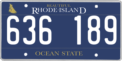 RI license plate 636189