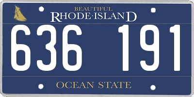 RI license plate 636191