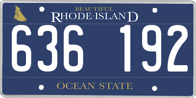 RI license plate 636192