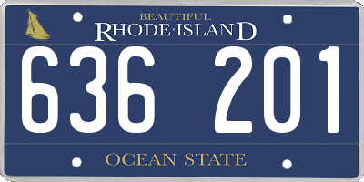 RI license plate 636201