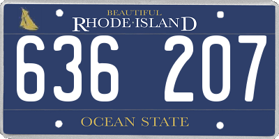 RI license plate 636207