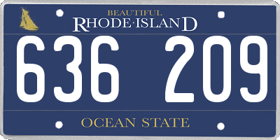 RI license plate 636209