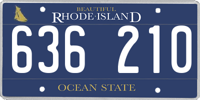 RI license plate 636210