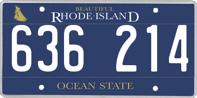 RI license plate 636214