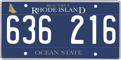 RI license plate 636216