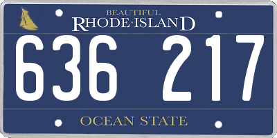 RI license plate 636217