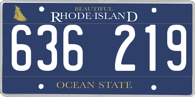 RI license plate 636219