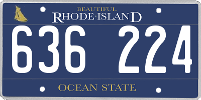 RI license plate 636224