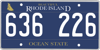 RI license plate 636226