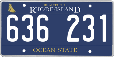 RI license plate 636231