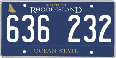 RI license plate 636232