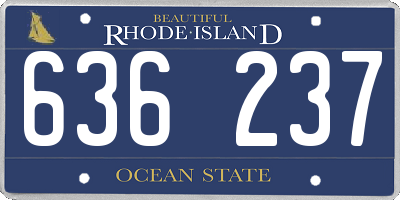 RI license plate 636237