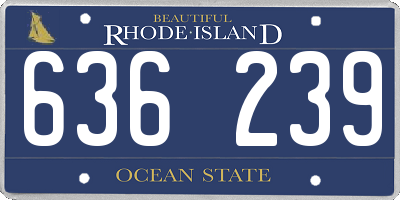 RI license plate 636239