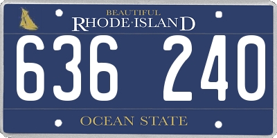 RI license plate 636240